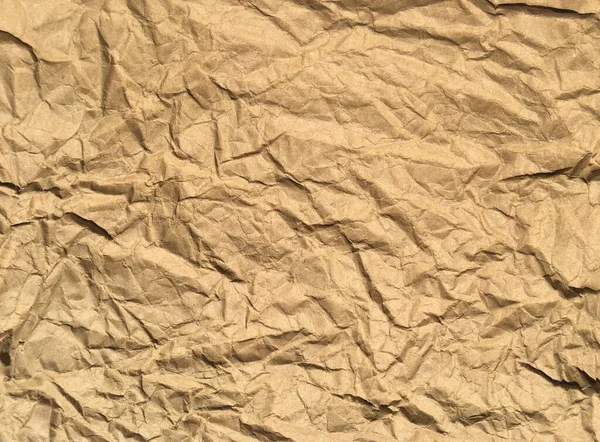 茶色のしわは デザインのための紙の背景をリサイクル テキストまたは作業用のブランク表面 — ストック写真
