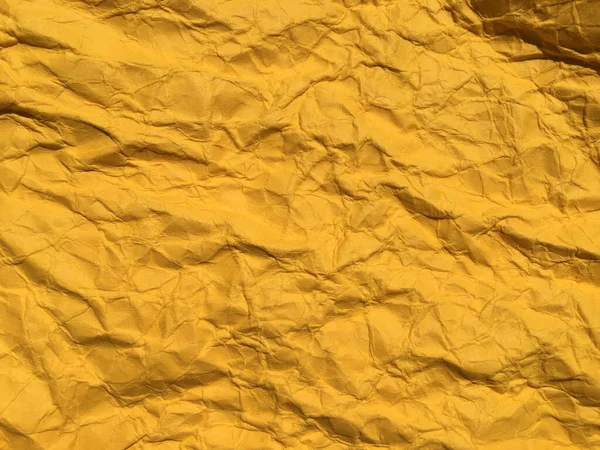Żółte Pogniecione Tło Papieru Projektu Kopiuj Miejsce Tekst Lub Utwór — Zdjęcie stockowe