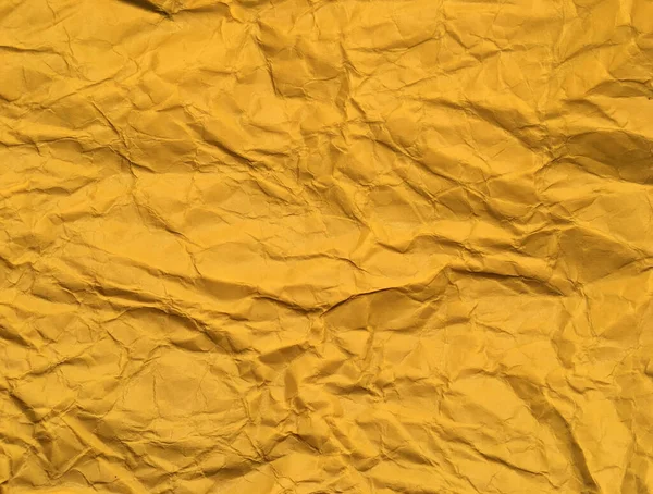 Streszczenie Tekstury Żółtego Pomarszczonego Tła Papieru Dla Design Kopiuj Miejsce — Zdjęcie stockowe
