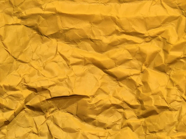 Textura Abstrata Fundo Papel Enrugado Amarelo Para Design Copiar Espaço — Fotografia de Stock