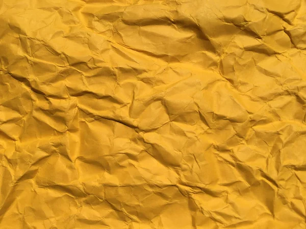 Textura Abstrata Fundo Papel Enrugado Amarelo Para Design Copiar Espaço — Fotografia de Stock