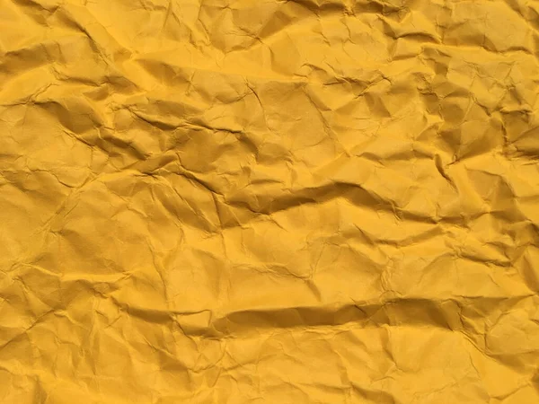 Αφηρημένη Υφή Του Κίτρινου Τσαλακωμένου Χαρτιού Φόντου Για Σχεδιασμό Αντιγραφή — Φωτογραφία Αρχείου