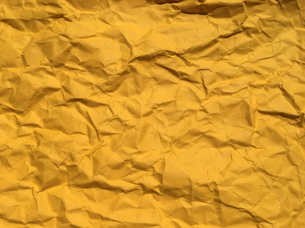 用于设计的黄色皱纹纸背景的抽象纹理 文本或工作的复制空间 — 图库照片