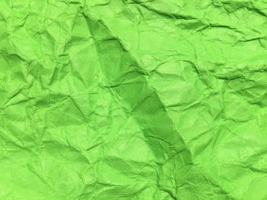 Tasarım için en az yeşil buruşmuş kağıt dokusu arka planı. Metin veya çalışma için boşluk kopyala 