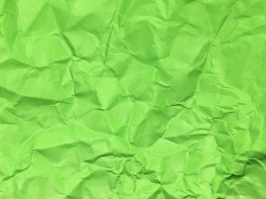 Tasarım için en az yeşil buruşmuş kağıt dokusu arka planı. Metin veya çalışma için boşluk kopyala 