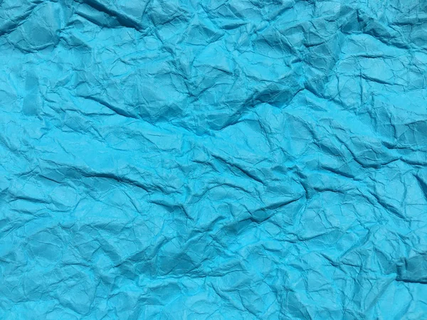 Moderno Azul Crumpled Fundo Textura Papel Para Design — Fotografia de Stock