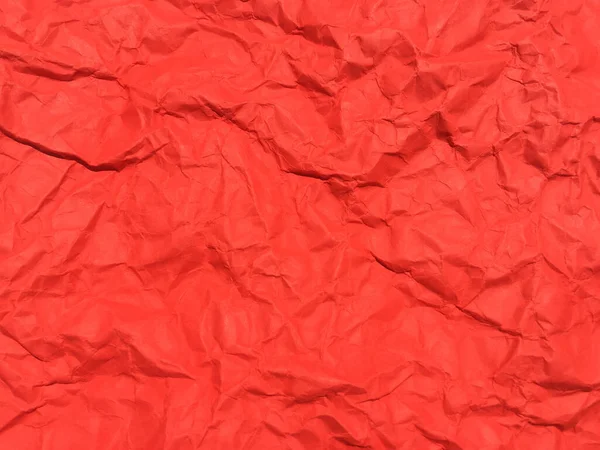 Red Crumpled Paper Texture Background Design Wallpaper Copy Space — Stock Photo, Image