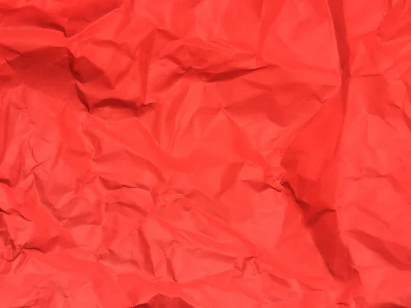Röd Skrynklig Papper Textur Bakgrund För Design Tapet För Kopieringsutrymme — Stockfoto
