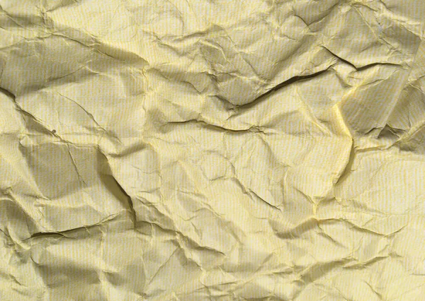 Gelber Zerknüllter Papierhintergrund Mit Muster Für Das Design — Stockfoto