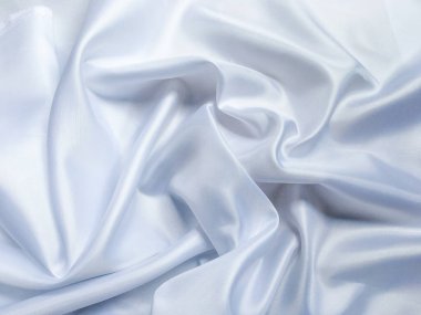 Pürüzsüz beyaz kumaş arka plan. Düğün ya da Yeni Yıl için şablon duvar kâğıdı tasarım için kopya alanı