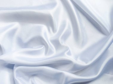 Pürüzsüz beyaz kumaş arka plan. Düğün ya da Yeni Yıl için şablon duvar kâğıdı tasarım için kopya alanı