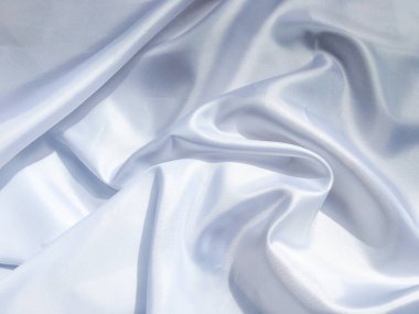 Solf beyaz saten kumaş dokusu arka planı. tasarım için kopyalama alanı olan düğün ya da yıldönümü olarak kullan