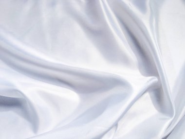 Solf beyaz saten kumaş dokusu arka planı. tasarım için kopyalama alanı olan düğün ya da yıldönümü olarak kullan