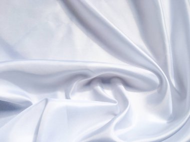 Solf beyaz saten kumaş dokusu arka planı. tasarım için kopyalama alanı olan düğün ya da yıldönümü olarak kullan
