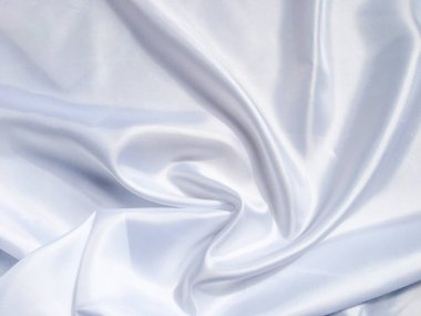 Solf beyaz saten kumaş dokusu arka planı. tasarım için kopyalama alanı olan düğün ya da yıldönümü olarak kullan