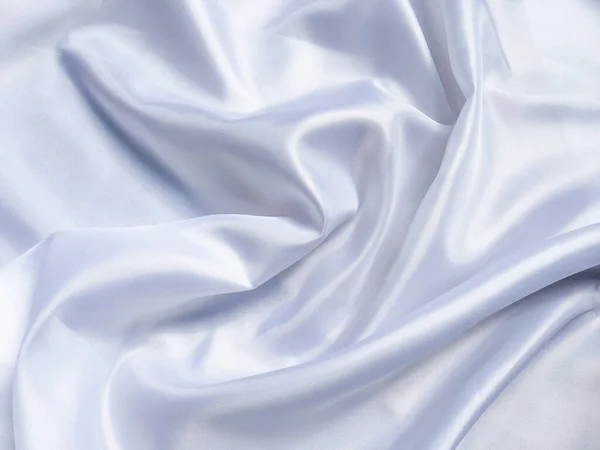 Λευκό Τσαλακωμένο Φόντο Υφάσματος Μεταξωτή Κουρτίνα Διπλωμένα Κύματα Για Σχεδιασμό — Φωτογραφία Αρχείου