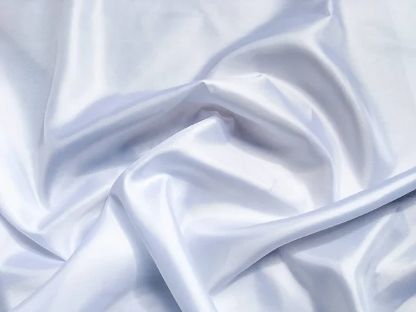 Solf Vit Satin Tyg Textur Bakgrund Användning Som Bröllopsdag Eller — Stockfoto