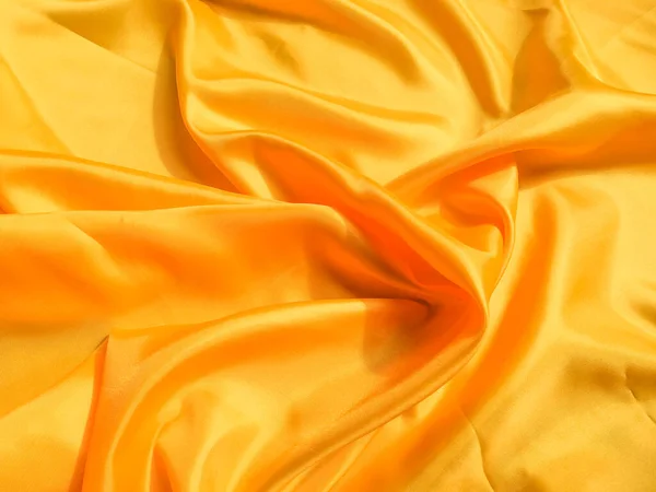 Fundo Textura Tecido Amarelo Mínimo Luz Ondulada Elegante Suave Com — Fotografia de Stock