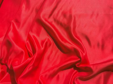 Fotokopi alanı olan kırmızı kumaş dokusu. Sevgililer Günü ya da Noel Günü duvar kağıdı tasarımı