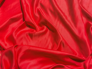 Fotokopi alanı olan kırmızı kumaş dokusu. Sevgililer Günü ya da Noel Günü duvar kağıdı tasarımı