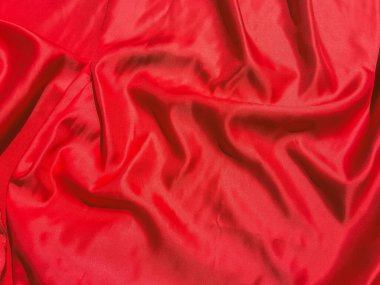 Fotokopi alanı olan kırmızı kumaş dokusu. Sevgililer Günü ya da Noel Günü duvar kağıdı tasarımı