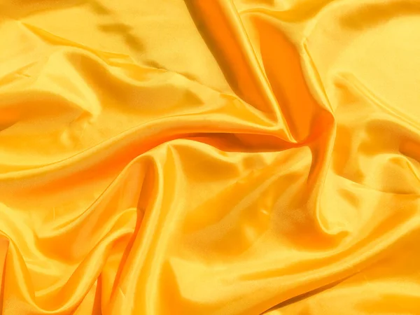 Fundo Textura Seda Cetim Amarelo Bonito Com Espaço Cópia Para — Fotografia de Stock