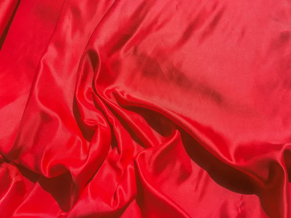 Σύνθεση Κόκκινου Υφάσματος Για Φόντο Αντιγραφικό Χώρο Ημέρα Του Αγίου — Φωτογραφία Αρχείου