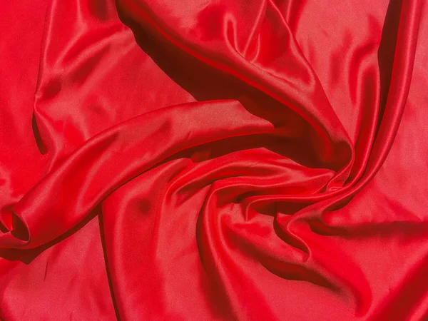 Red Fabric Texture Background Copy Space Valentines Day Christmas Day — 스톡 사진
