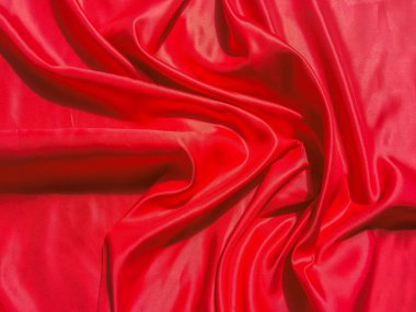 Fotokopi alanı olan kırmızı kumaş dokusu. Sevgililer Günü ya da Noel Günü duvar kağıdı tasarımı