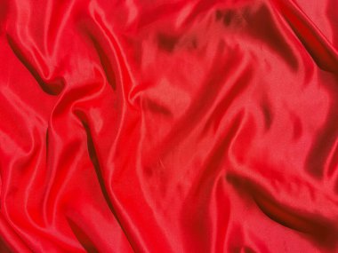 Arka plan için kırmızı kırışıklıkların dokusu. Sevgililer Günü ya da Noel Günü duvar kağıdı tasarımı