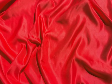 Arka plan için kırmızı kırışıklıkların dokusu. Sevgililer Günü ya da Noel Günü duvar kağıdı tasarımı