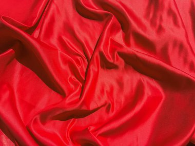 Arka plan için kırmızı kırışıklıkların dokusu. Sevgililer Günü ya da Noel Günü duvar kağıdı tasarımı