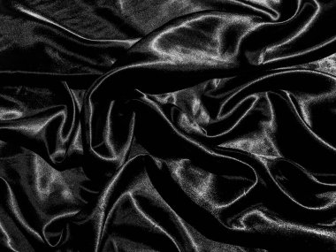 Metin ya da sanat eserleri için kopyalama alanı olan koyu ipek ya da saten dokuma arka planı. Duvar kağıdı tasarımı