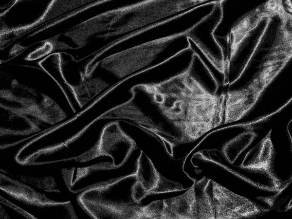 Μαύρο Ύφασμα Υφασμάτινη Υφή Φόντο Υγρό Κύμα Κυματιστές Πτυχώσεις Σχεδιασμός — Φωτογραφία Αρχείου