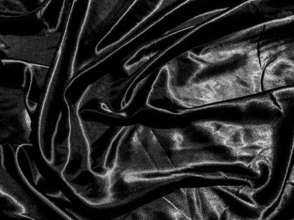 Black Cloth Fabric Texture Background Liquid Wave Wavy Folds Wallpaper — Stock Photo, Image