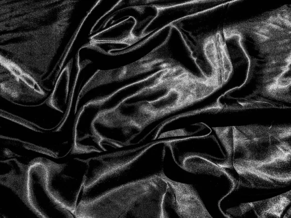 Luxury Black Silk Satin Texture Background Liquid Wave Wavy Folds — Stock Photo, Image