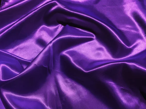 Closeup Purple Satin Silk Texture Background Copy Space Elegant Wallpaper — Stock Photo, Image