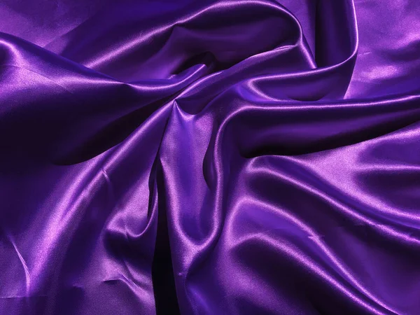 Smooth Purple Fabric Satin Texture Background Copy Space Design — Stock Photo, Image