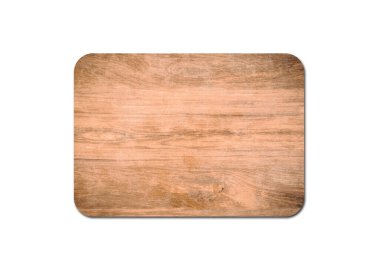 Çam ağacından yapılmış tahtaya yakın plan, beyaz arkaplanda kopya alanı ve tasarım için kırpma yolu ile izole edilmiş