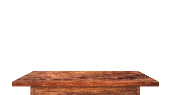 Вінтажна Дерев Яна Стільниця Ізольована Білому Тлі Відсічним Контуром Роботи — стокове фото