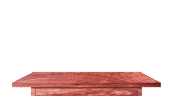 Дерев Яна Стільниця Ізольована Білому Тлі Копіювати Простір Використовується Відображення — стокове фото