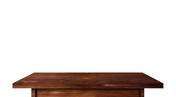 Modern Asztal Elszigetelt Fehér Háttérrel Másolás Helyet Használt Megjelenítésére Vagy — Stock Fotó
