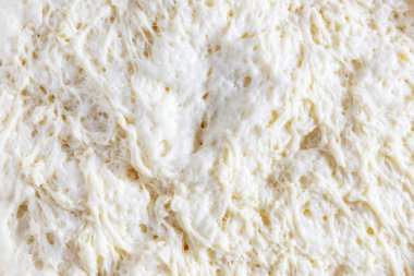 Yoğurma hamurunun yapısına bak. - Yakın çekim. Arkaplan