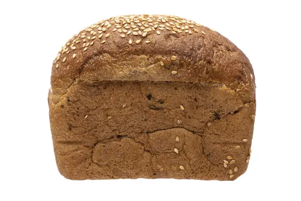 Φρέσκο Ψωμί Απομονωμένο Λευκό Φόντο Ψωμί Από Πάνω — Φωτογραφία Αρχείου