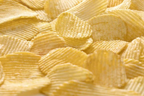 Imagen Papas Fritas Rodajas Montón Patatas Fritas Primer Plano Contexto — Foto de Stock