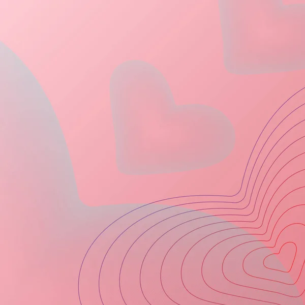 Modèle Romantique Avec Des Cœurs Dessinés Main Modèle Coeur Fond — Image vectorielle