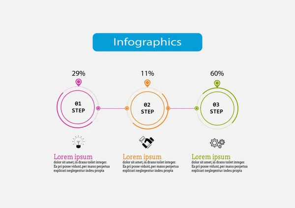 Modelo Desenho Vetorial Infográfico Para Ilustração Modelo Infográfico Negócios Apresentação — Vetor de Stock