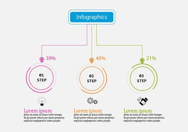 Infografische Vektorentwurfsvorlage Zur Illustration Präsentation Geschäftsinfografik Vorlage Mit Optionen — Stockvektor