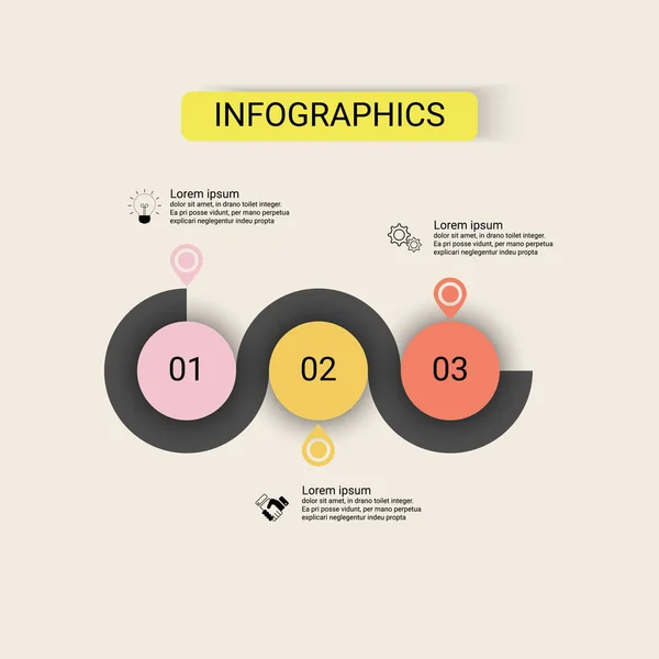 Zeitachse Infografik Design Vektorvorlage Mit Optionen Kreatives Konzept Für Infografiken — Stockvektor