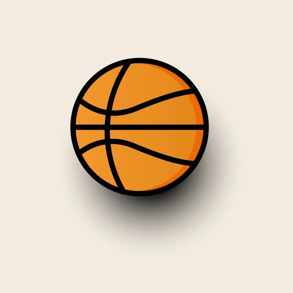 Basketbal Logo Design Ikona Vektor Solated Bílém Pozadí — Stockový vektor